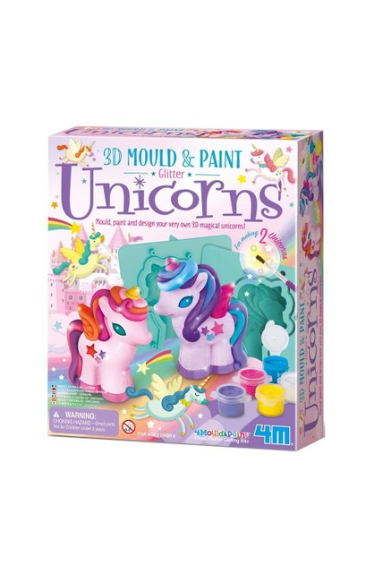 3D Mould and Paint Glitter Unicorns