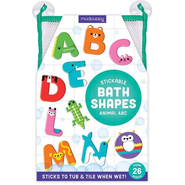 Mudpuppy Stickable Bath Shapes Animal Abc