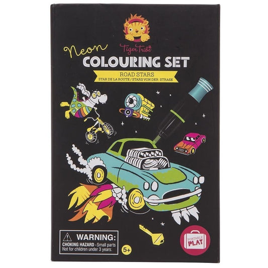 Tiger Tribe Neon Colouring Set Road Stars