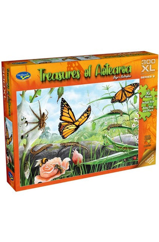 Treasures of Aotearoa Bugs and Butterflies 300 Piece XL puzzle