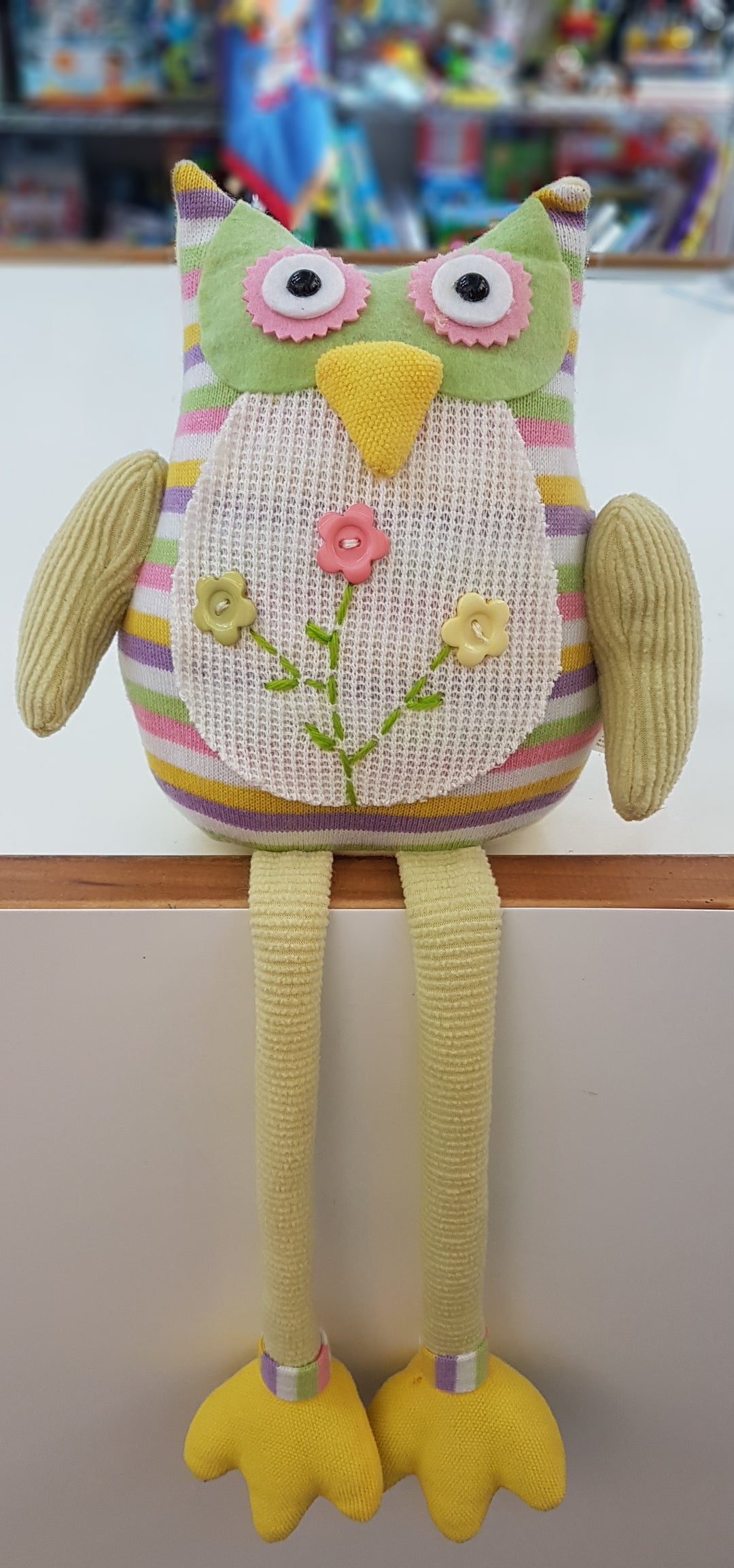 kidz-stuff-online - Plush Owl with Swing Legs