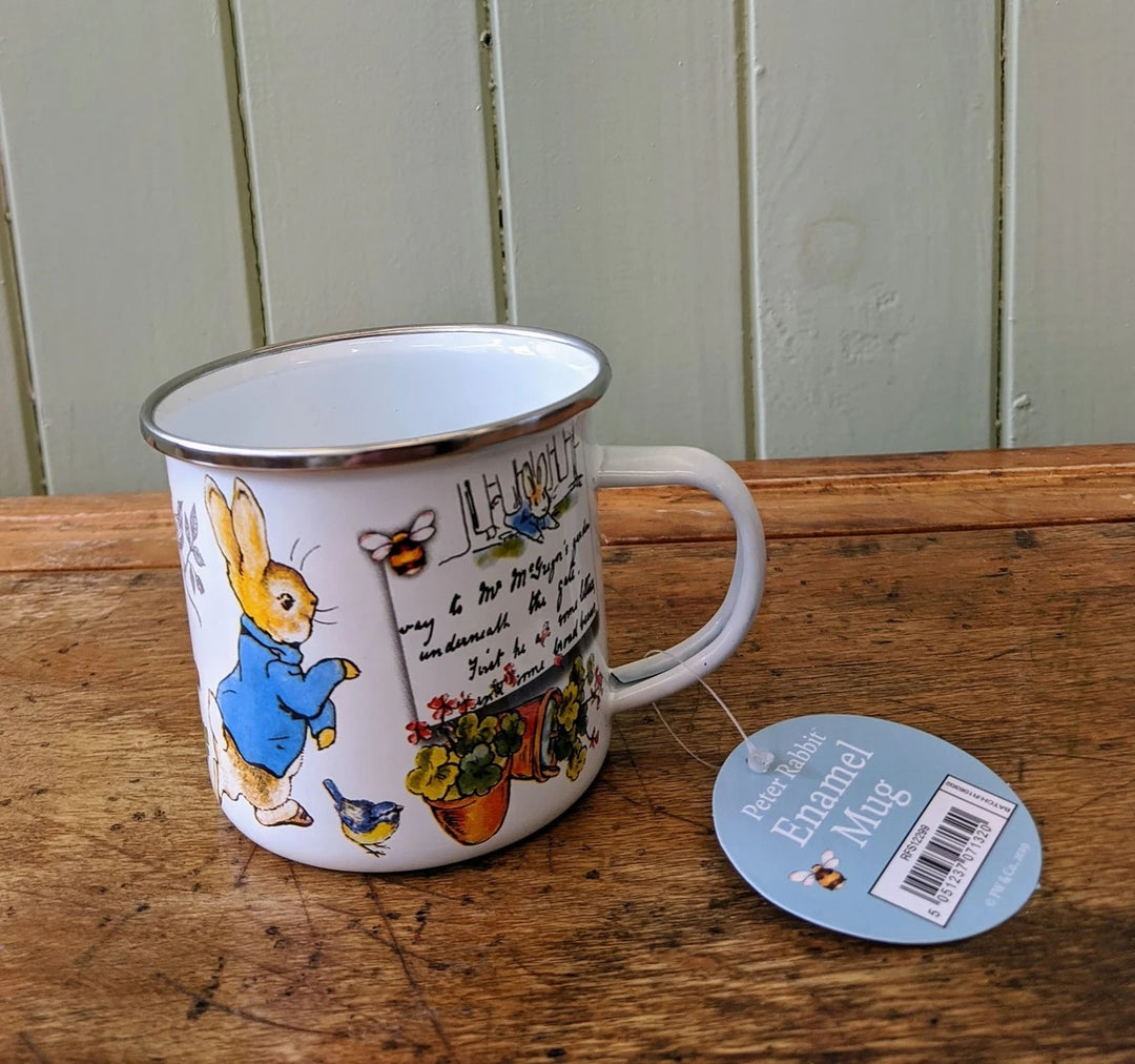 peter rabbit enamel mug