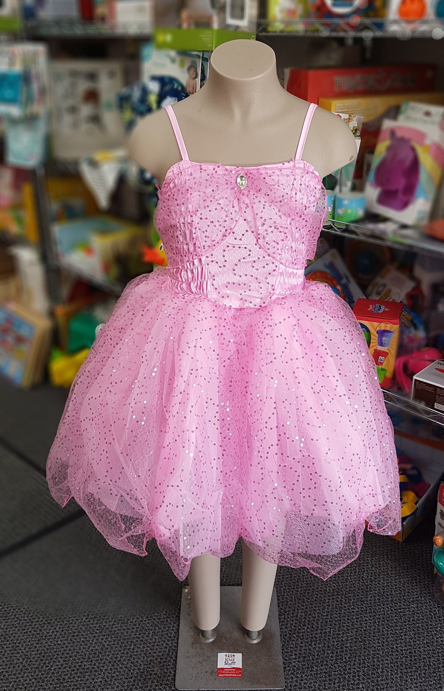 kidz-stuff-online - Pink Glitter Dress - xtra small