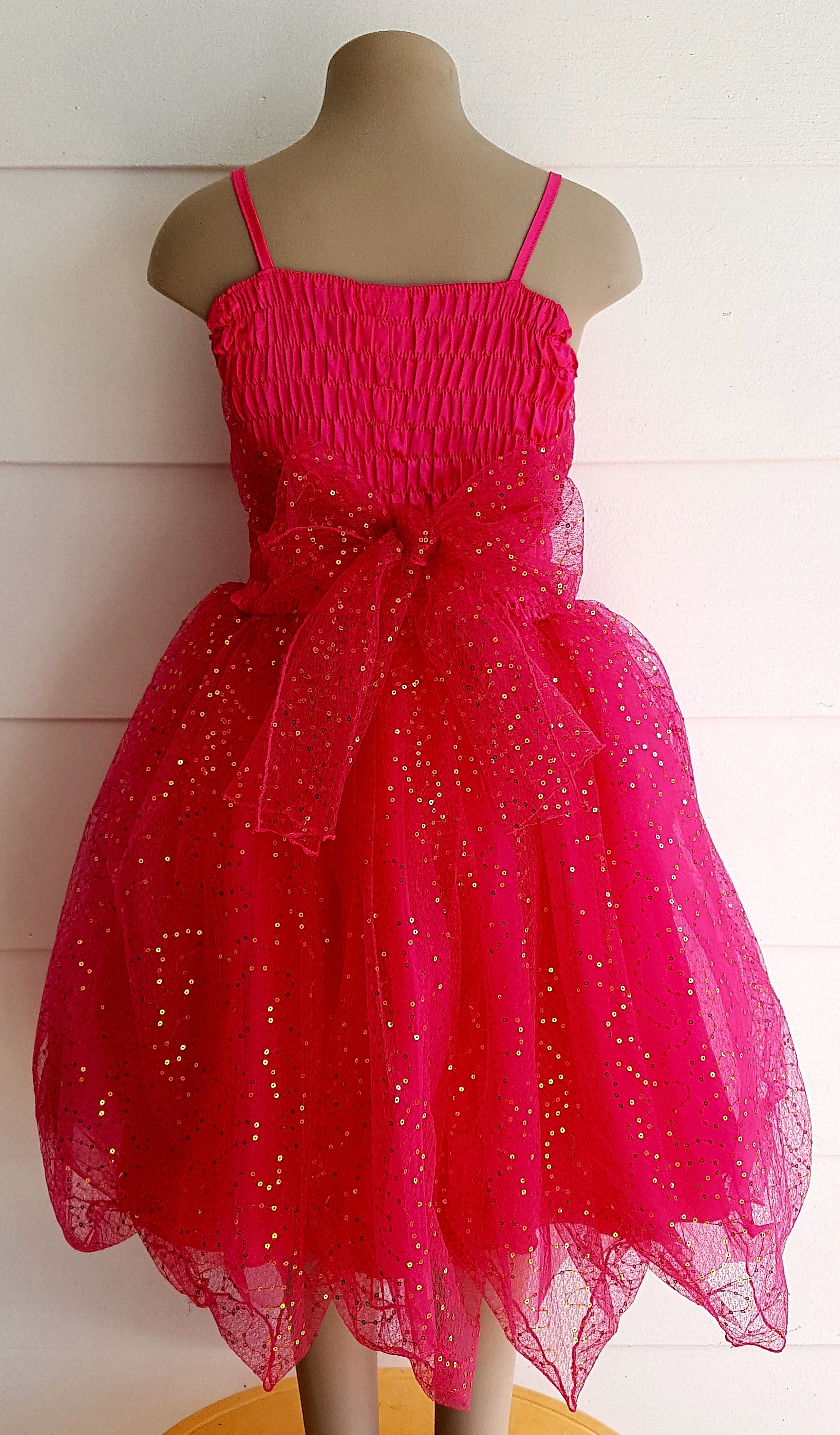 kidz-stuff-online - Sparkle Glitter Dress HOT PINK