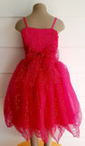 Sparkle Glitter Dress HOT PINK Large