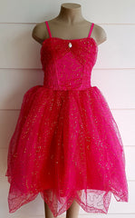kidz-stuff-online - Sparkle Glitter Dress HOT PINK