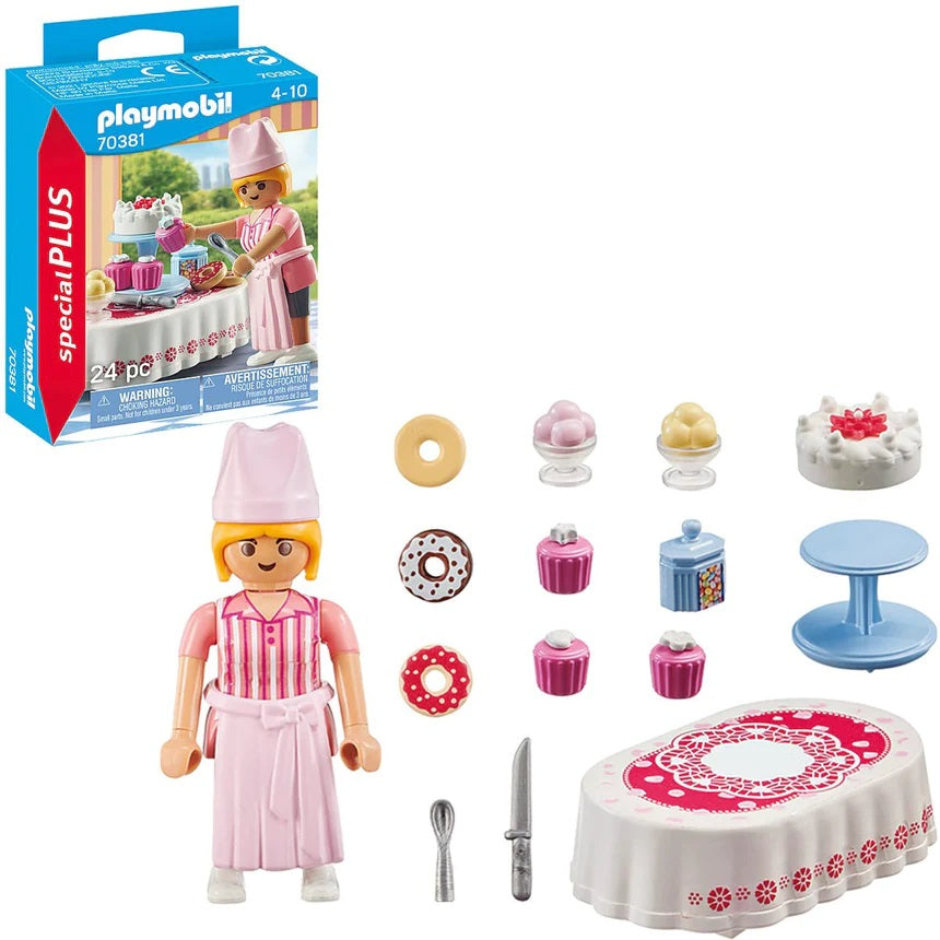 Playmobil 70381 Baker with Dessert Table