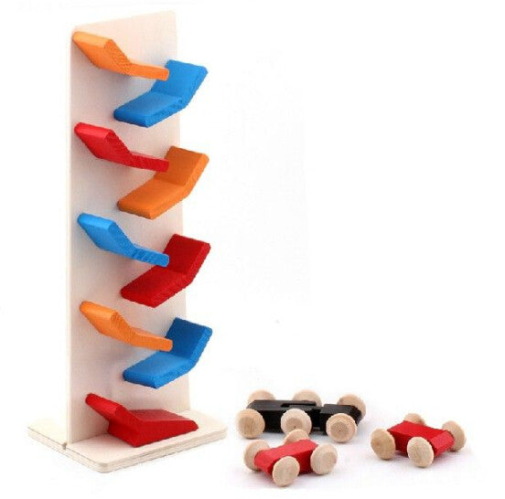 kidz-stuff-online - Wooden Race Car Drop - ramp racer