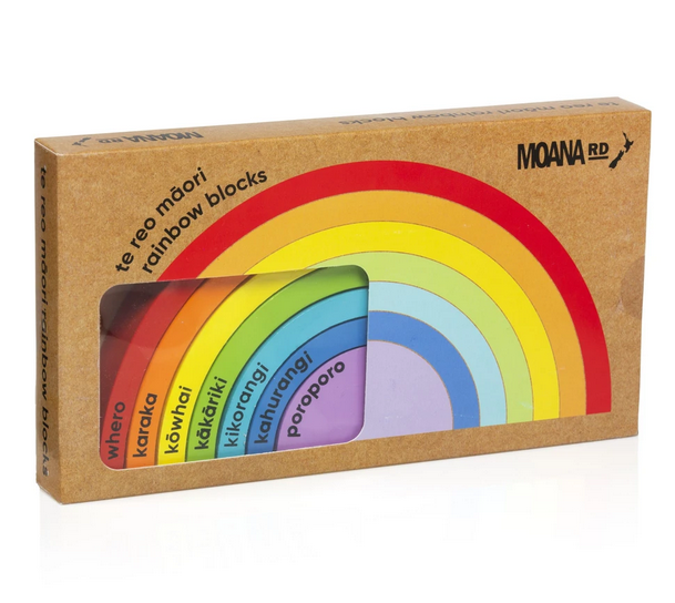 Te Reo Maori Rainbow Blocks Wooden