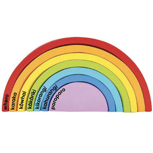 Te Reo Maori Rainbow Blocks Wooden