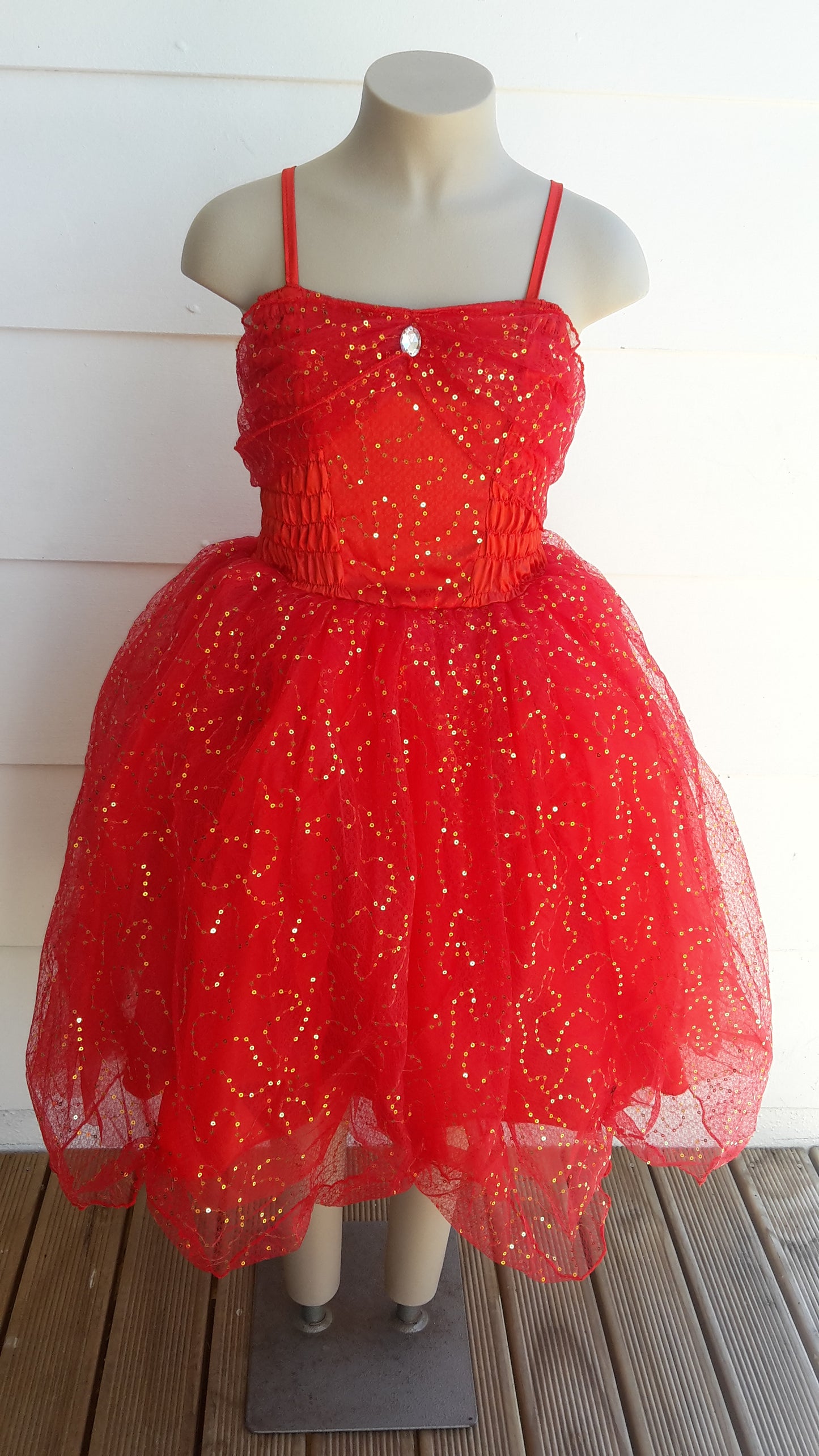kidz-stuff-online - Red Sparkle Dress X small