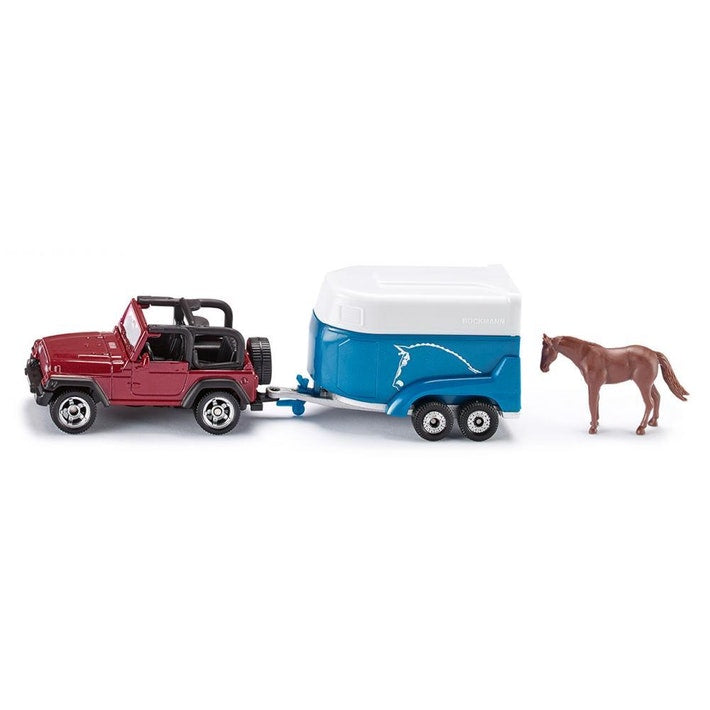 kidz-stuff-online - Siku 1651 Car with Horse Trailer