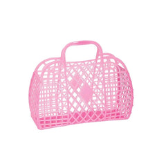 sun jellies small retro basket pink