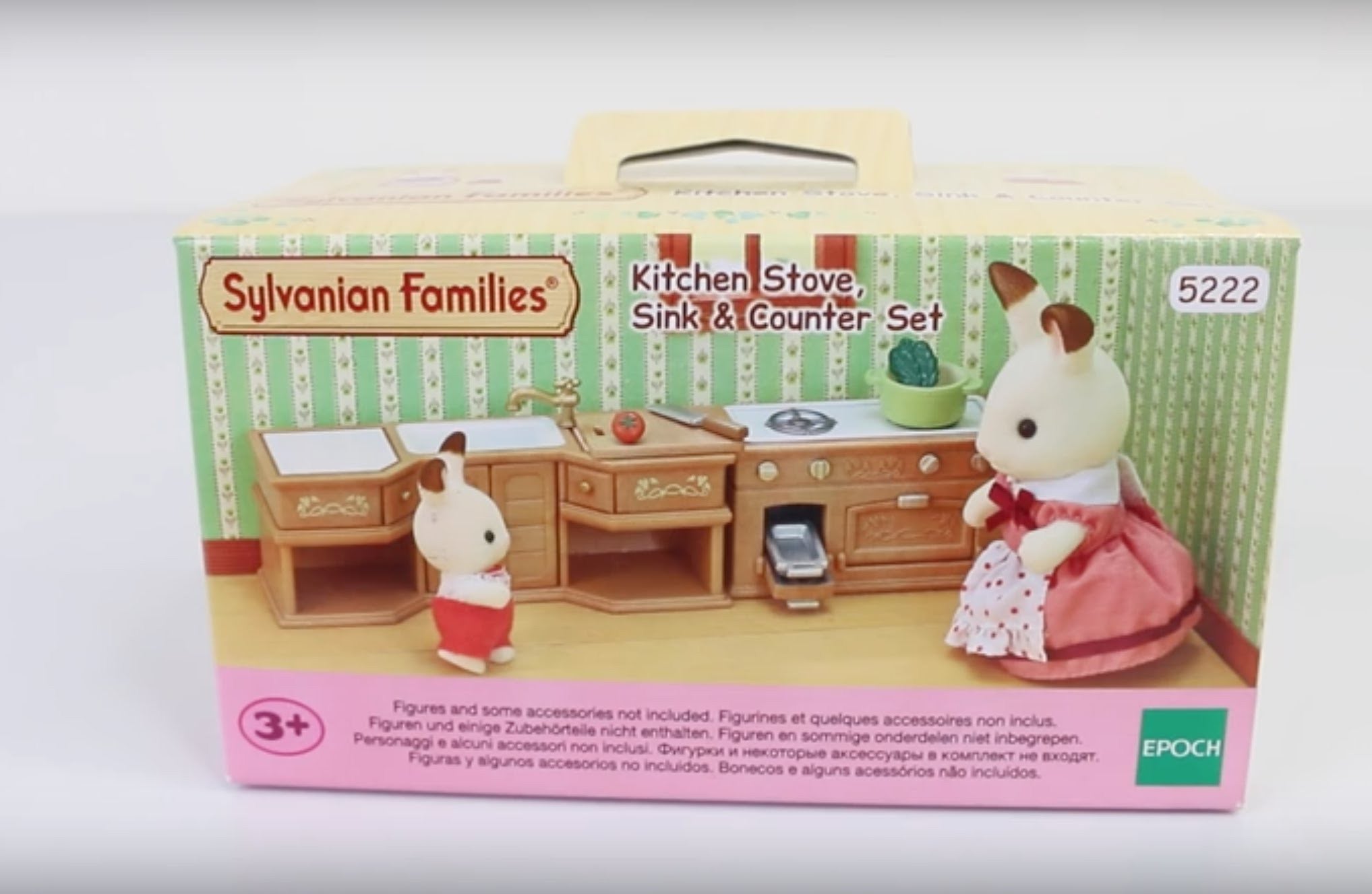 sylvanian families kitchen stove sink and counter set