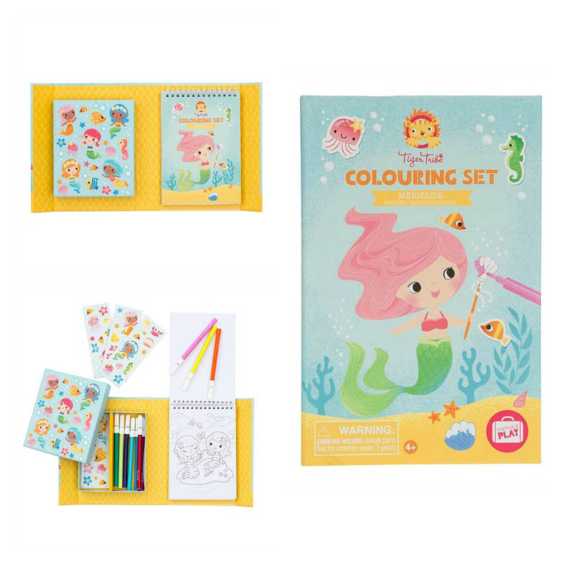 kidz-stuff-online - Tiger Tribe: Colouring Set - Mermaids