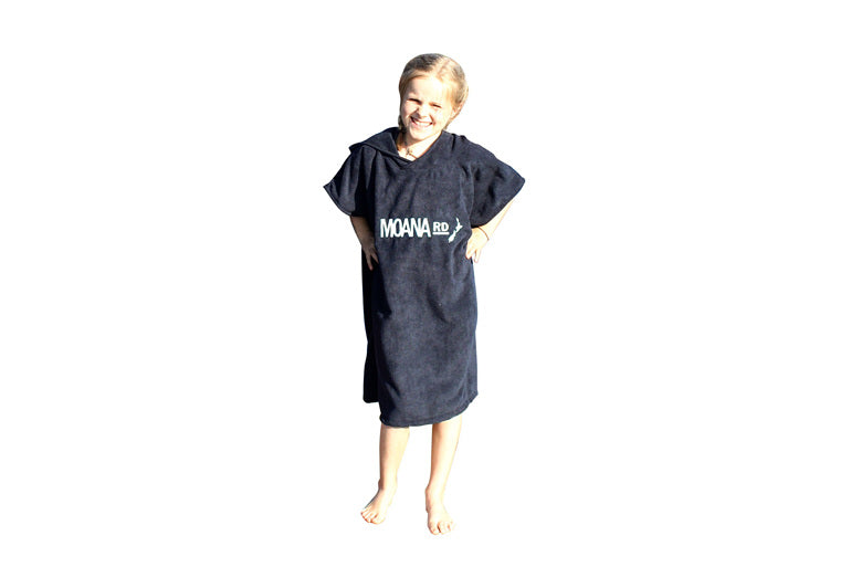 Towel Hoodie kids Black