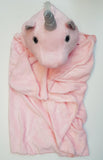 Unicorn Pink Hooded Blanket Small
