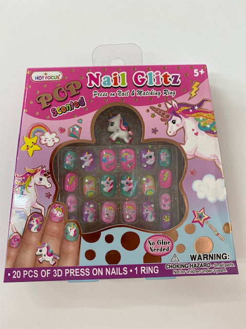 unicorn nails stick on 