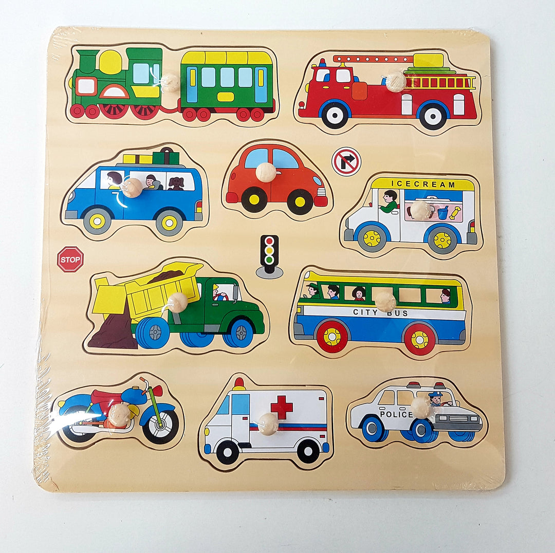 kidz-stuff-online - Construction Wooden Knob Puzzle