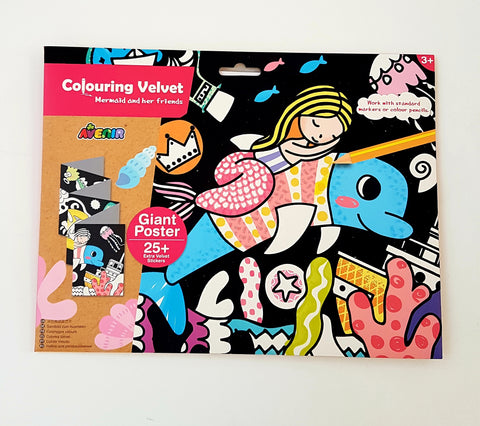 Colouring Velvet Kit - Mermaid and her Friends