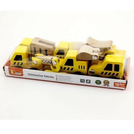 kidz-stuff-online - Construction trucks set wooden - Viga