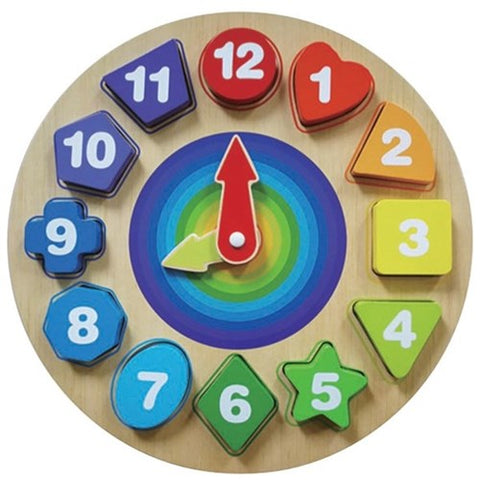 Wooden Clock With Shaped Numbers