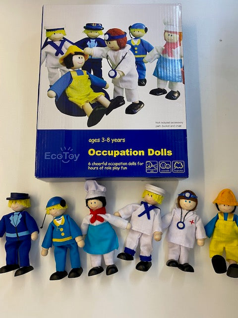 wooden dolls occupation set