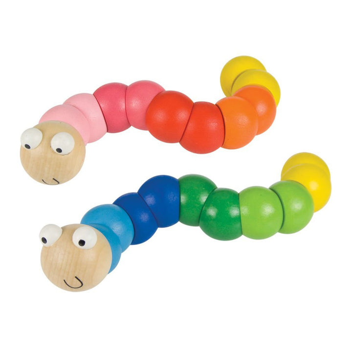 kidz-stuff-online - Wooden Jointed Worm Toy