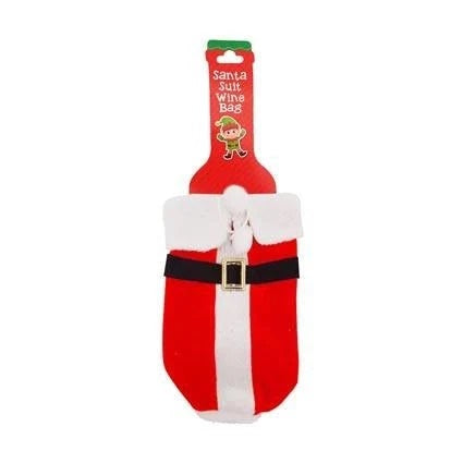 Christmas Santa Suit Wine Bag